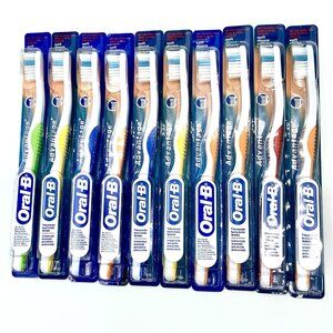 Lot of 10 New OS Oral-B Advantage Soft 35 toothbrushes blue green orange yellow